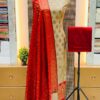 Exclusive Banarasi 3 pc Katan Silk Unstitched Salwar Suit with Dupatta